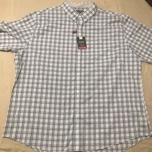 Van Heusen NWT white gray blue xxl short sleeve